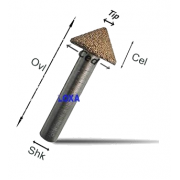Фреза алмазная V-образная CM8.20-90