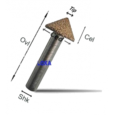 Фреза алмазная V-образная CM8.20-90 Фреза алмазная V-образная CM8.20-90